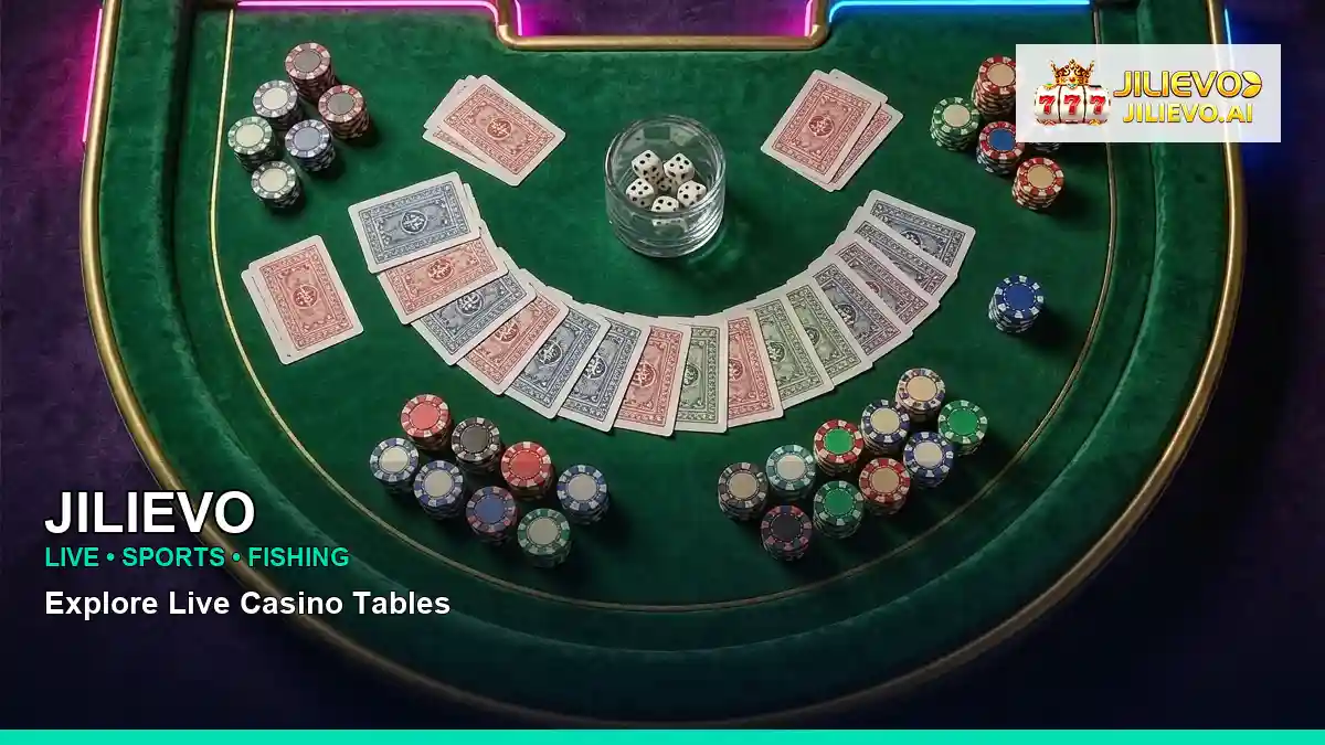 JILIEVO high-energy live casino table games in a studio behind scenes layout for Philippine players